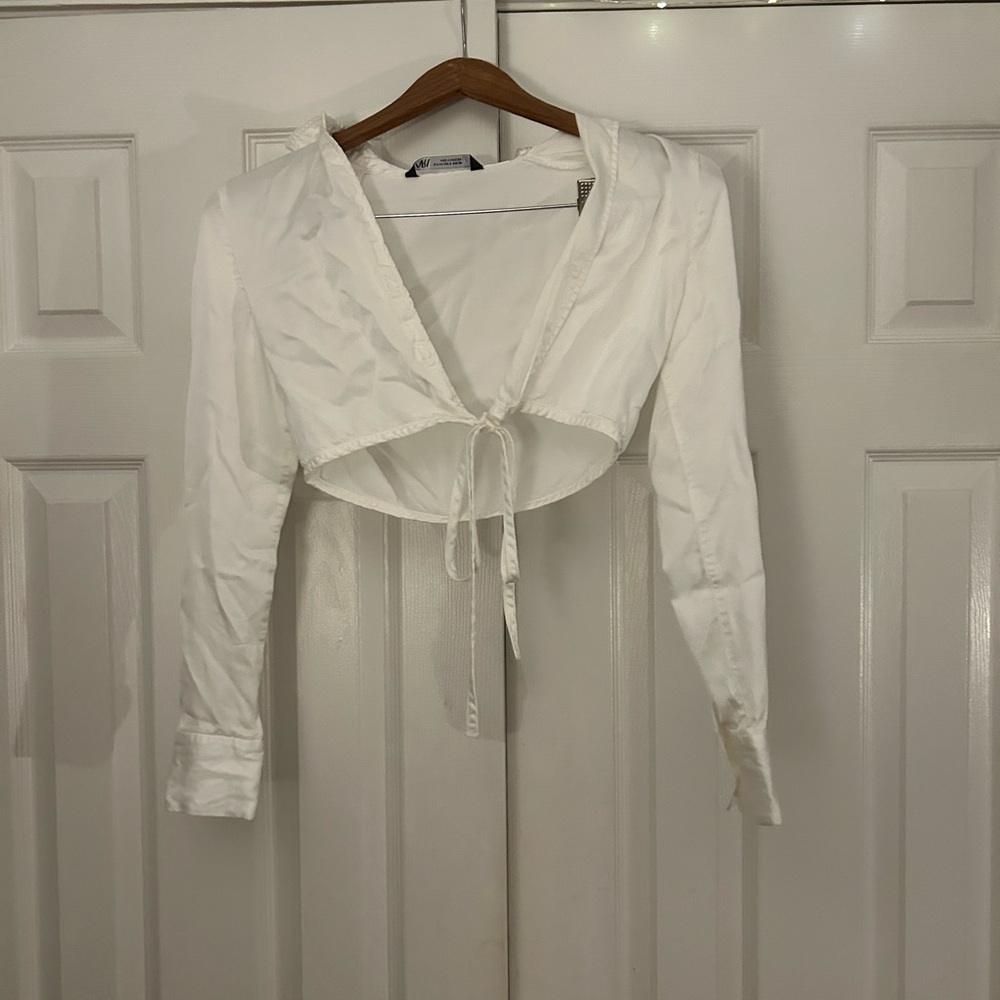 white zara top
